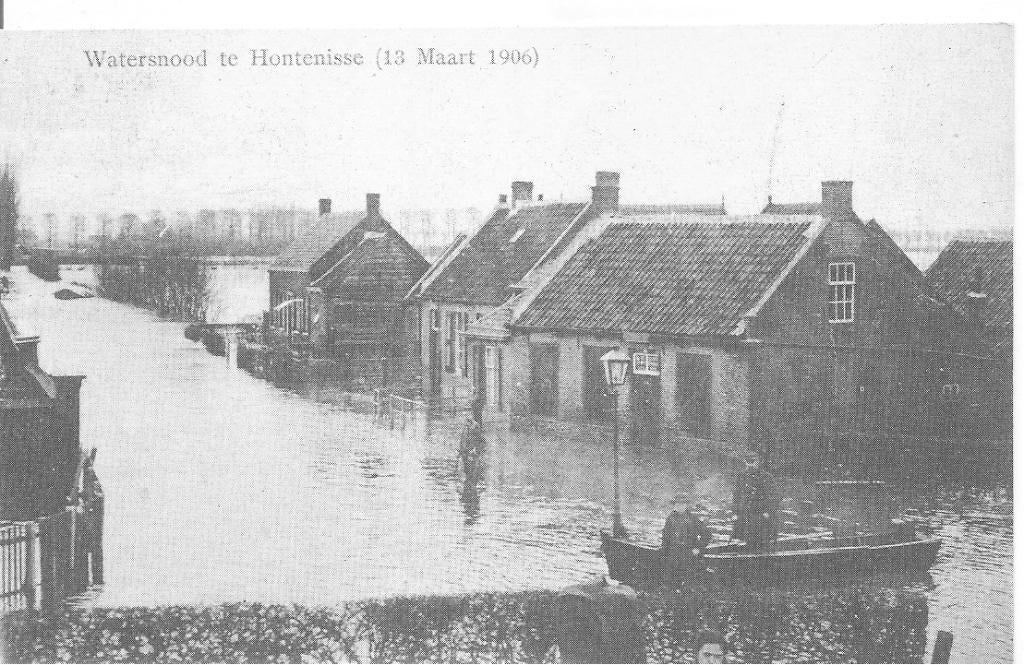 Watersnood te Hontenisse 13 Maart 1906., Ophalen of Verzenden, 1960 tot 1980, Ongelopen, Zeeland