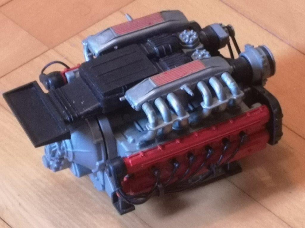 Engine 1/8 scale for Pocher Testarossa, Ophalen of Verzenden, Zo goed als nieuw, 1:5 t/m 1:8, Auto