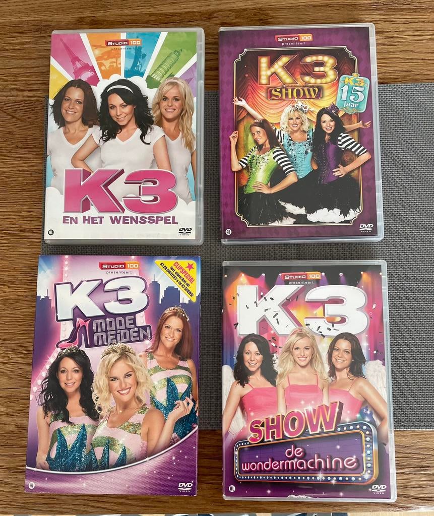 4 DVD’s K3, Alle leeftijden, Ophalen of Verzenden, Zo goed als nieuw