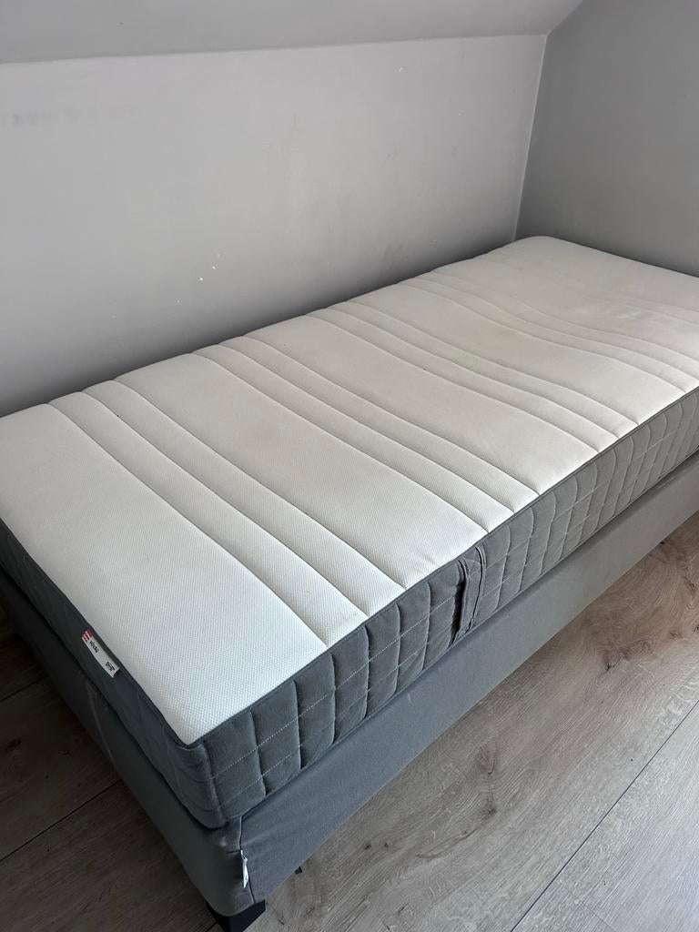 Boxspring 90x200, Ophalen, Gebruikt, Eenpersoons, 90 cm