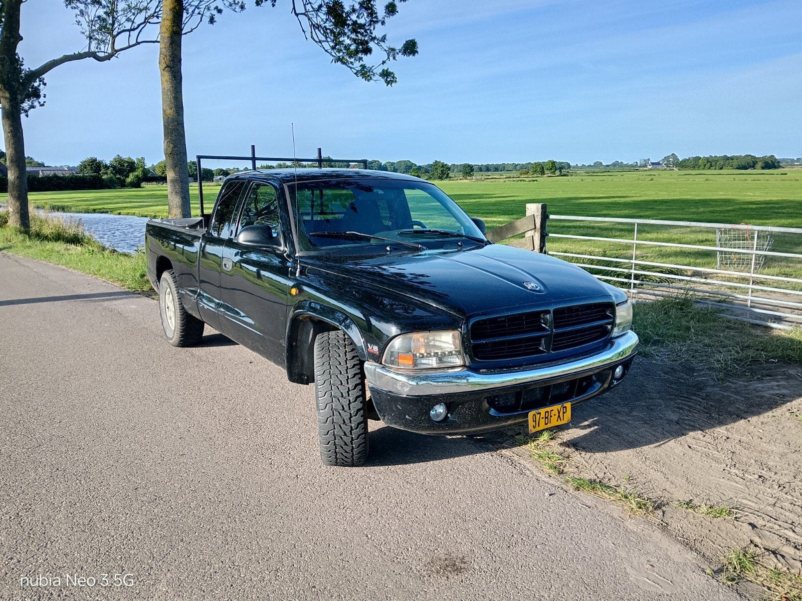 Dodge Dakota 1999 v6 2wd project auto,, Auto's, 1780 kg, 3900 cc, Zwart, Particulier