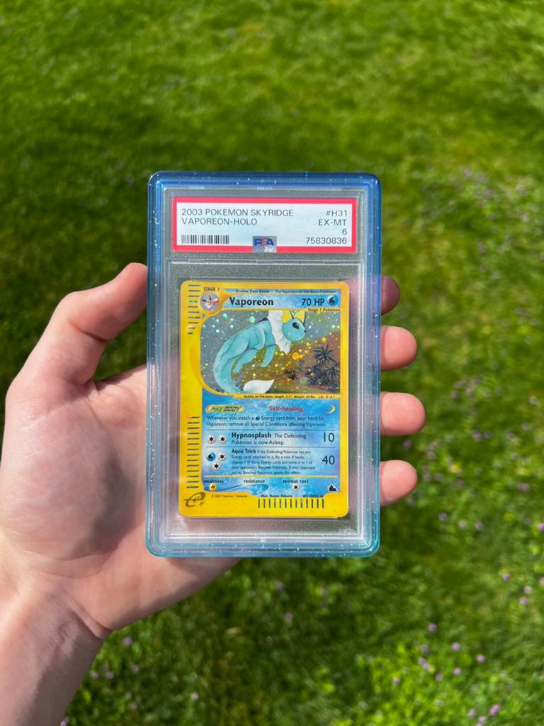 Vaporeon H31 Holo Pokemon Kaart PSA 6, Ophalen of Verzenden, Nieuw, Losse kaart, Foil