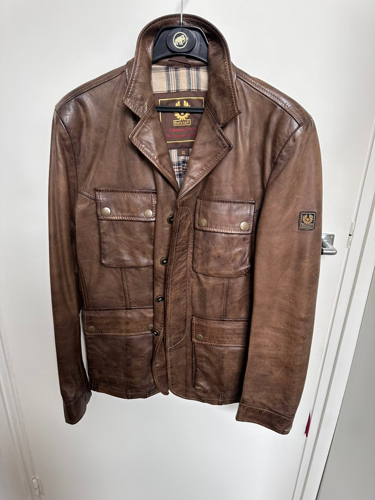 BELSTAFF lederen jas Heren L / XL, Kleding | Heren, Jassen | Winter, Ophalen of Verzenden, Zo goed als nieuw, Maat 52/54 (L), Bruin