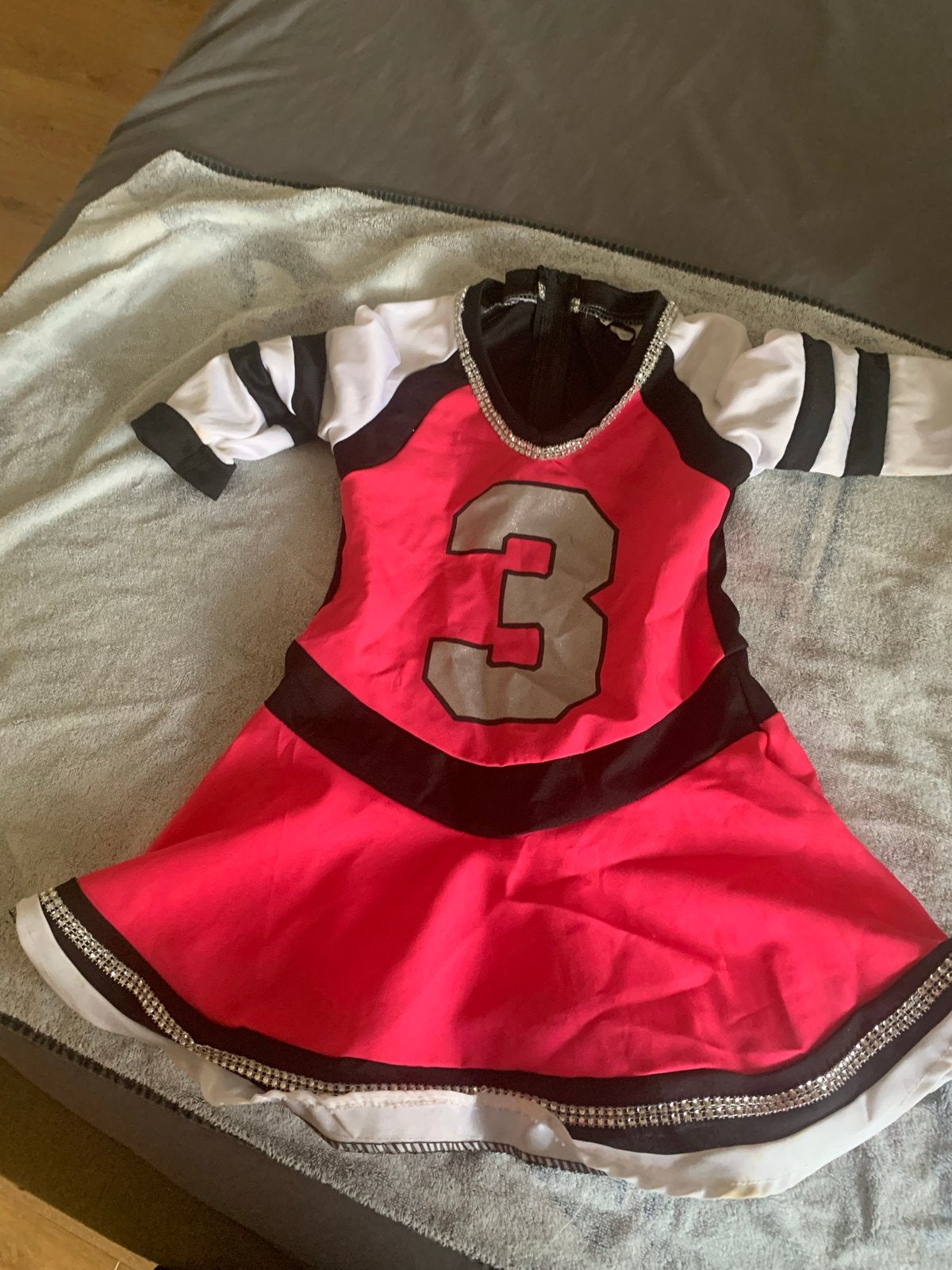 Cheerleader jurkje roze/zwart maat 6-7 jaar, Ophalen of Verzenden, Zo goed als nieuw, 122 t/m 128, Meisje