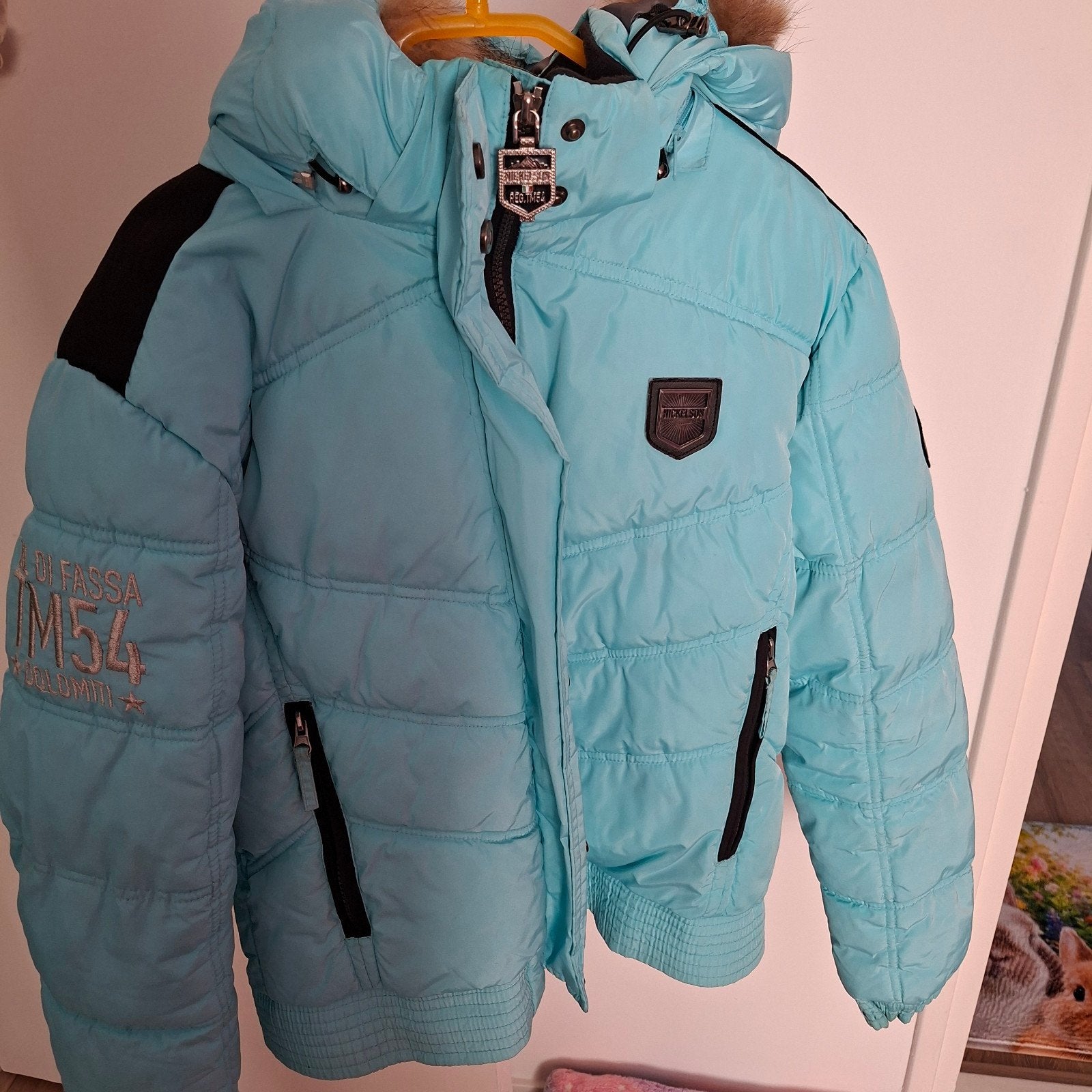 Dames winterjas Nickelson maat L, Blauw, Maat 42/44 (L), Nickelson, Ophalen of Verzenden