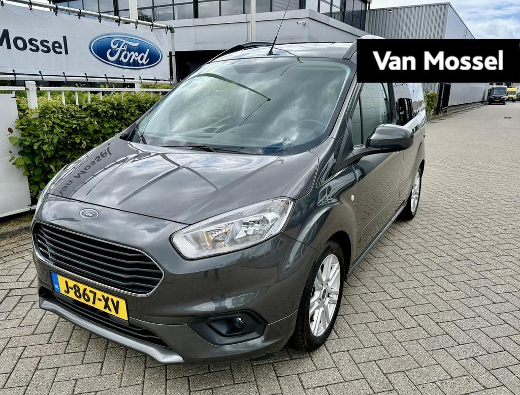 Ford Tourneo Courier 1.0 100pk Titanium | Navigatie | Stoelv, Auto's, Gebruikt, Zwart, Bedrijf, Handgeschakeld