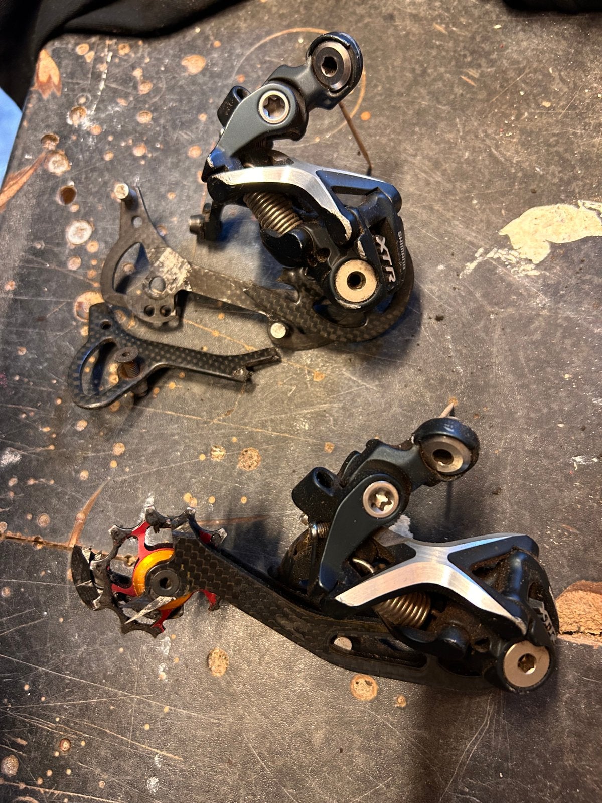 defecte XTR derailleurs 9speed, Gebruikt, Ophalen of Verzenden, Derailleur of Ketting, Mountainbike