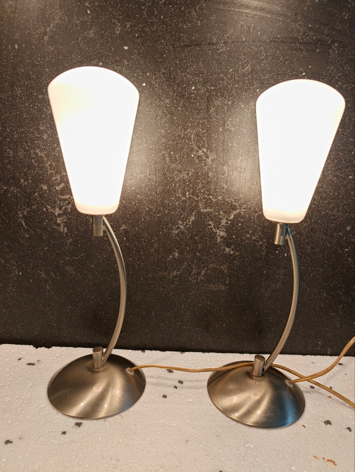 Set IKEA Kemner Tafellamp - Vintage Design Jaren '90, Vintage, Nachtlamp, Ophalen of Verzenden, Zo goed als nieuw
