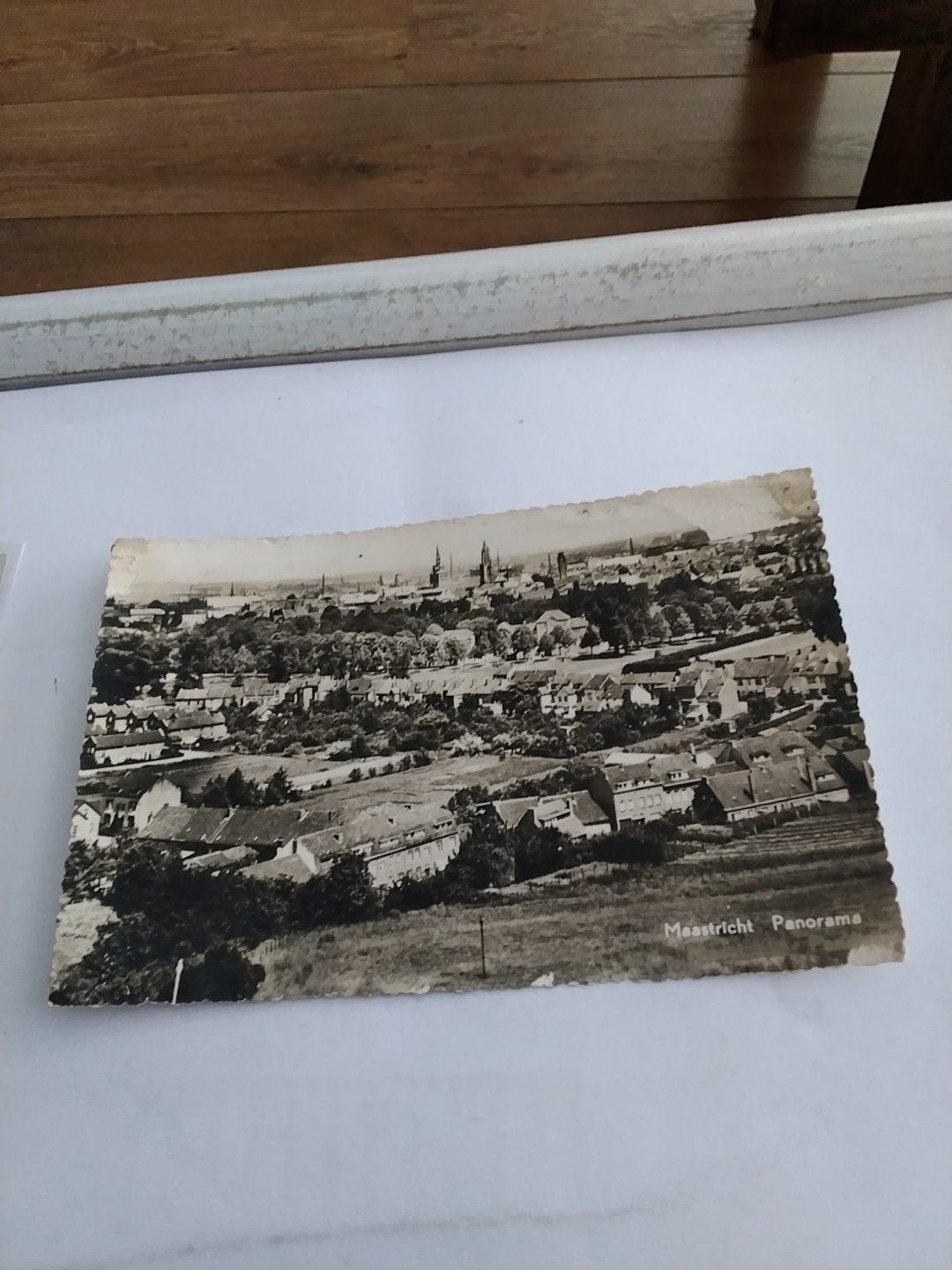 Oude ansichtkaart Maastricht Panorama 1958, Ophalen of Verzenden, 1940 tot 1960, Gelopen, Limburg