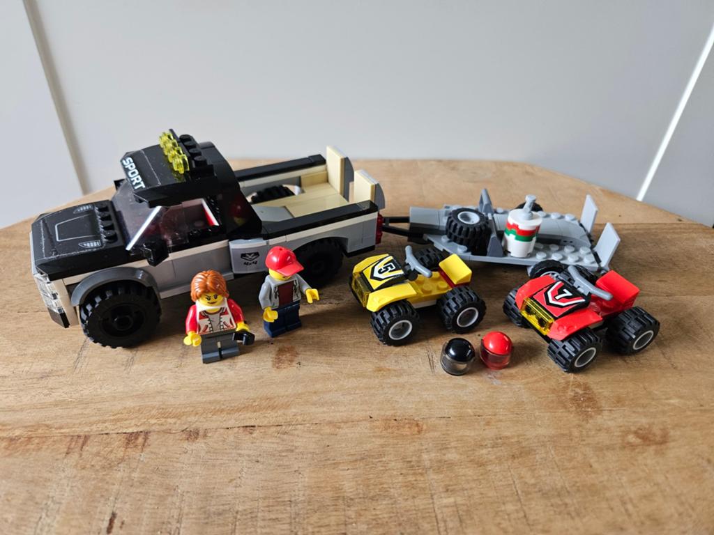 Lego City 60148 Racebuggy met pick-up truck en aanhanger, Compleet, City, Lego, Ophalen of Verzenden