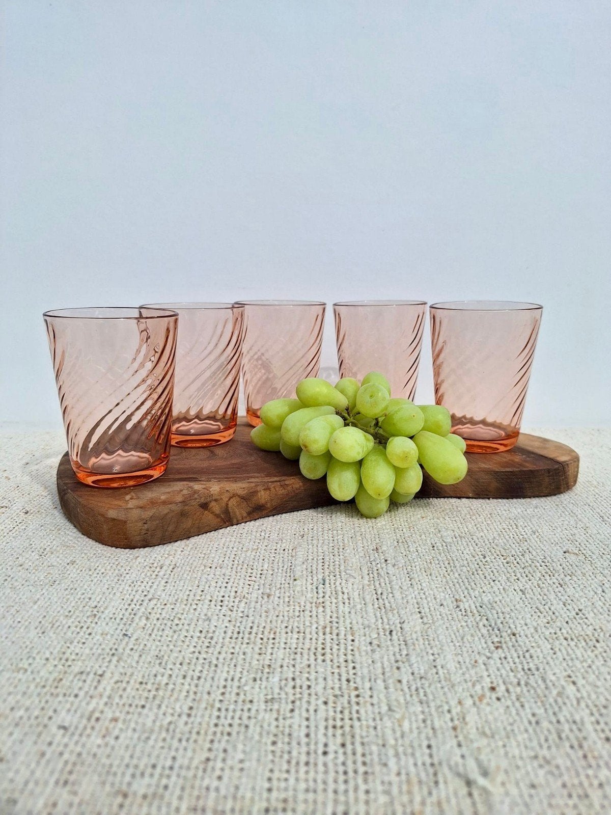 Arcoroc rosaline roze swirl glazen, Ophalen of Verzenden, Zo goed als nieuw, X, X