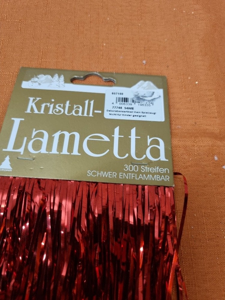 lametta rood kristall 47cm lang [b281], Ophalen of Verzenden, 'T Olde Gre-j, Info@toldegrej.nl, Endepoelstraat 20f Didam