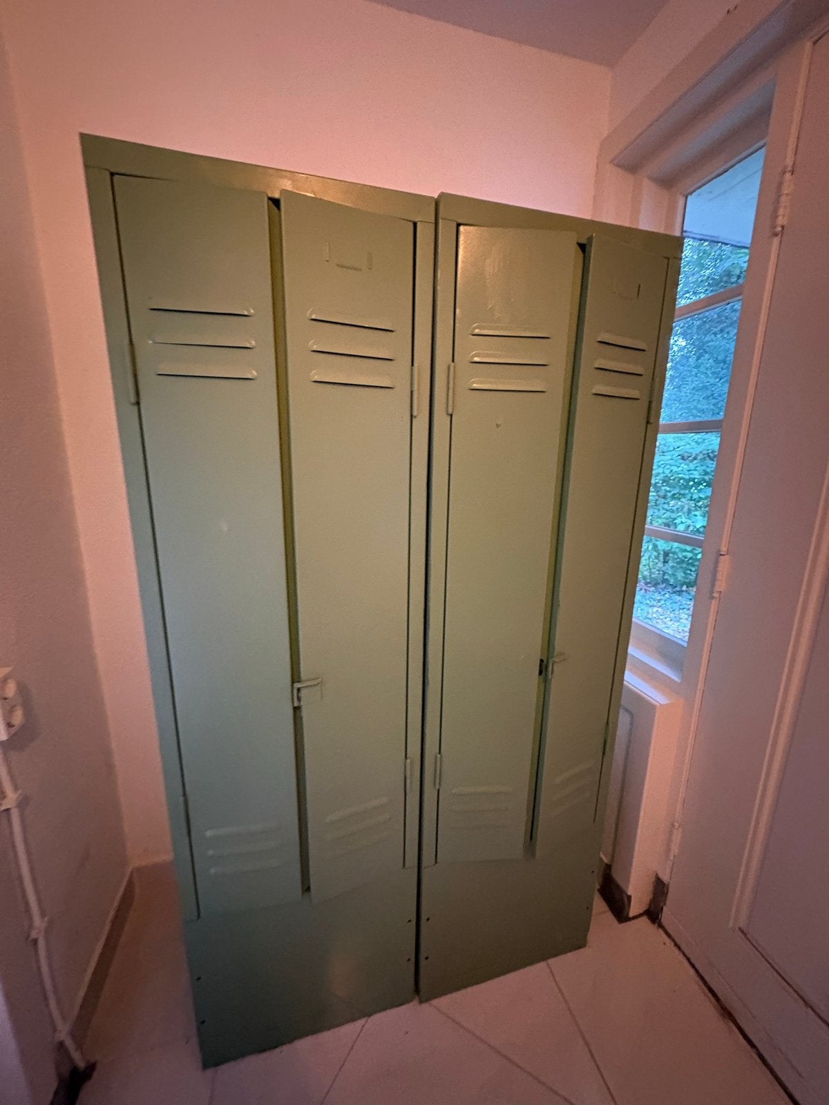 Vintage metalen lockers - Set van 2, Ophalen, Gebruikt