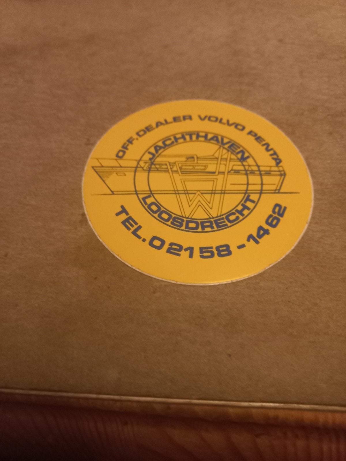 Vintage Volvo Penta Jachthaven Loosdrecht sticker, Verzamelen, Ophalen of Verzenden, Gebruikt