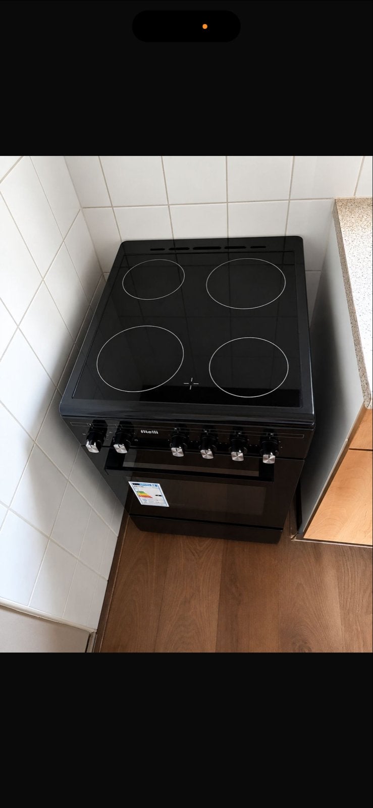 Fitelli Vrijstaand Keramisch Fornuis - gebruikt, Ophalen, Gebruikt, Minder dan 85 cm, Keramisch
