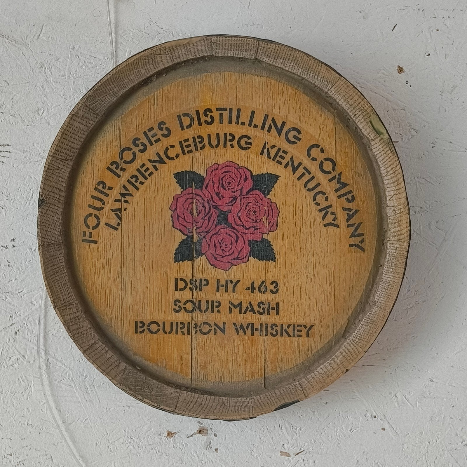 four roses Whiskey Barrel reclame, Ophalen of Verzenden, Gebruikt, Reclamebord