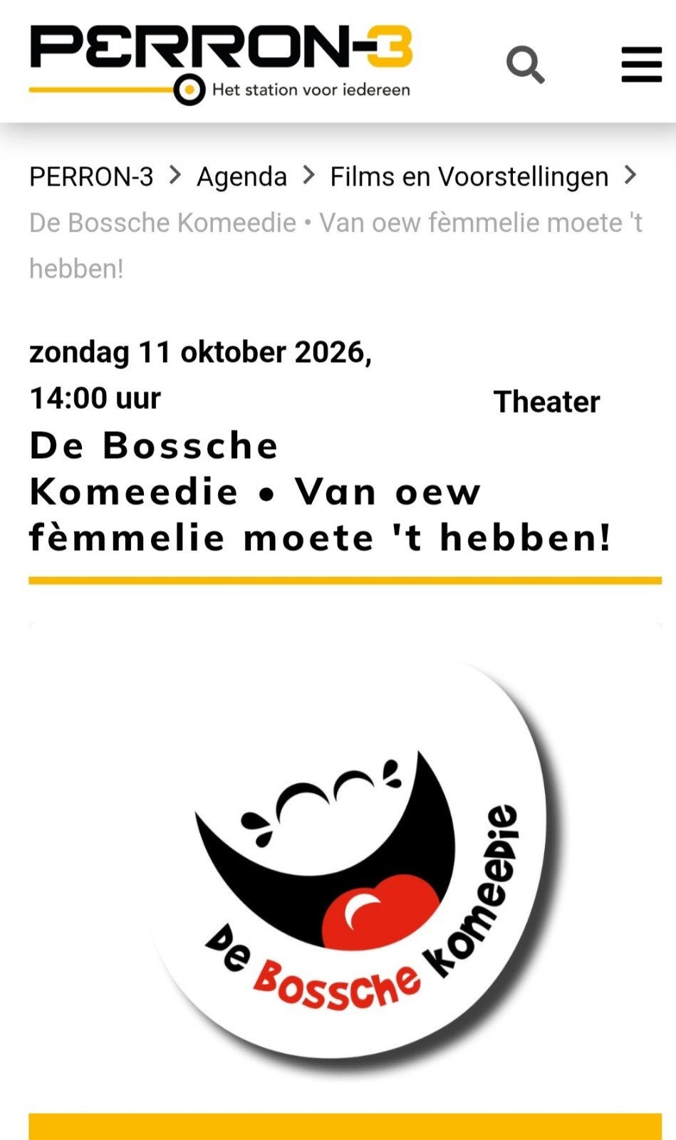 2 tickets voor De Bossche Komedie, Tickets en Kaartjes, Twee personen, Oktober