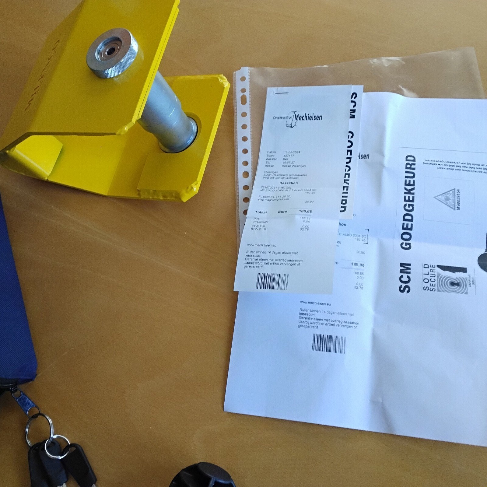 Milenco disselslot, Ophalen of Verzenden, Zo goed als nieuw
