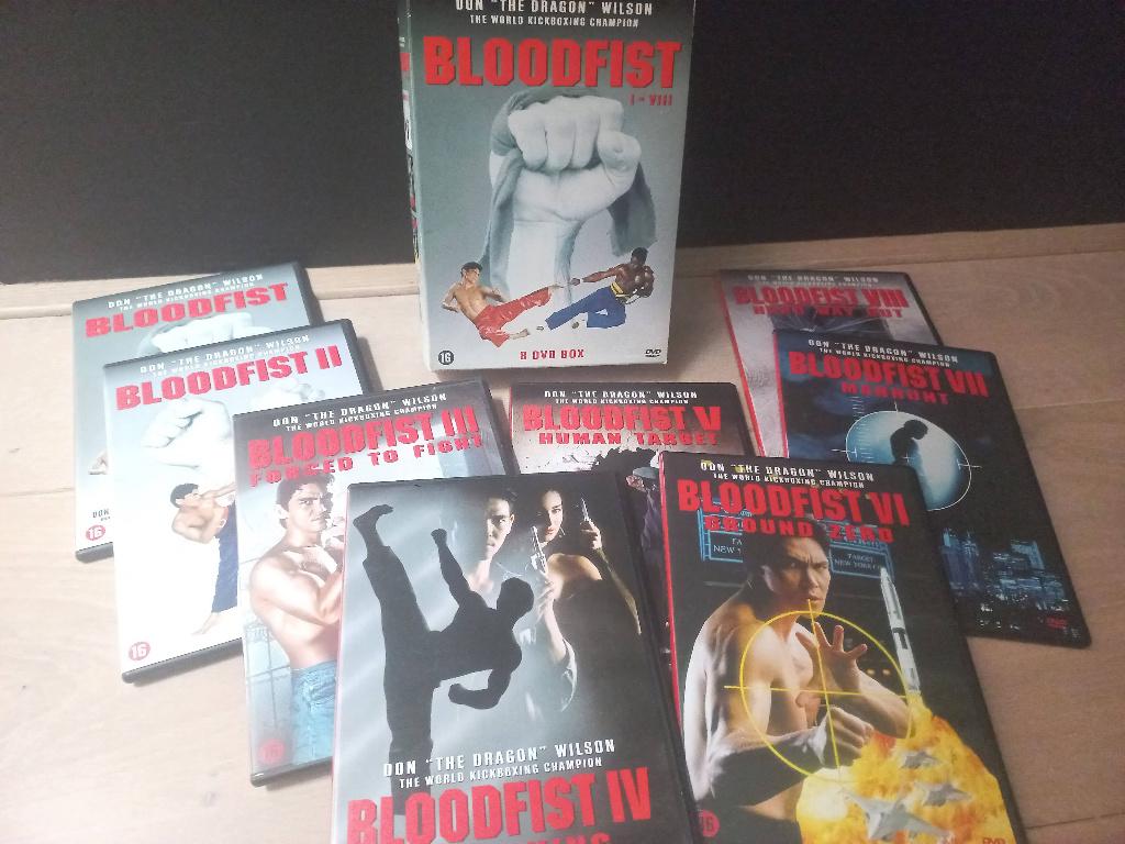 Bloodfist (8xDVD BOX) Don "The Dragon" Wilson - Martial Arts, Cd's en Dvd's, Ophalen of Verzenden, Zo goed als nieuw, Actie en Avontuur