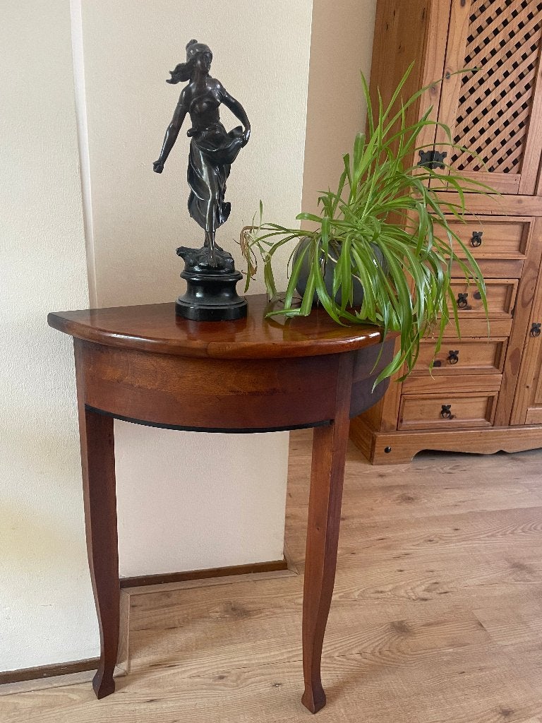 Antiek/vintage tafeltje, mahonie halve maan tafel, Ophalen