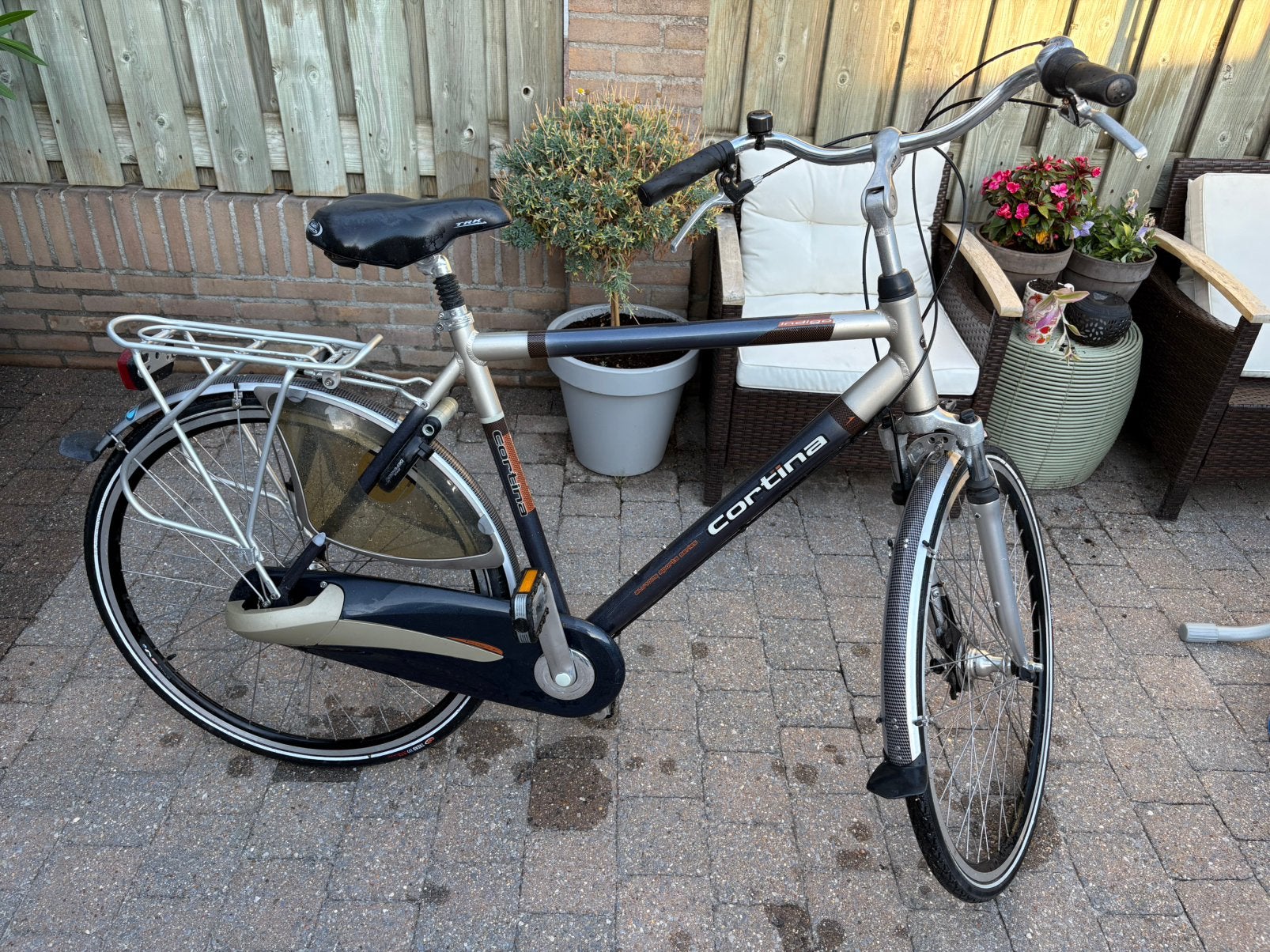 Cortina Indigo herenfiets (zgan!!), Versnellingen, Zo goed als nieuw, 57 tot 61 cm, Trommelrem