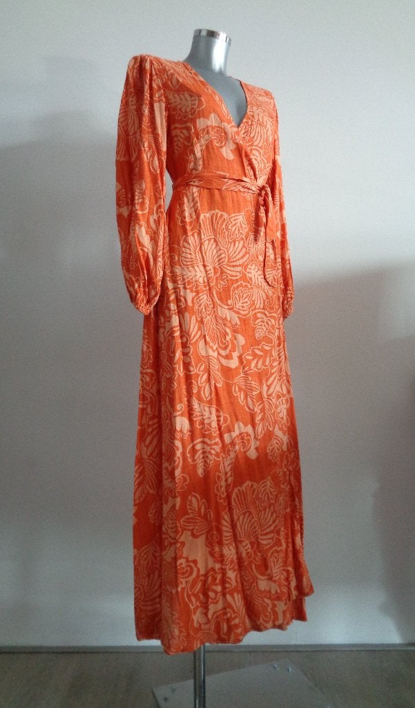 Shiwi maxi jurk - overslag jurk, viscose met linnen M/L NEW, Ophalen of Verzenden, Nieuw, Maat 38/40 (M), Onder de knie