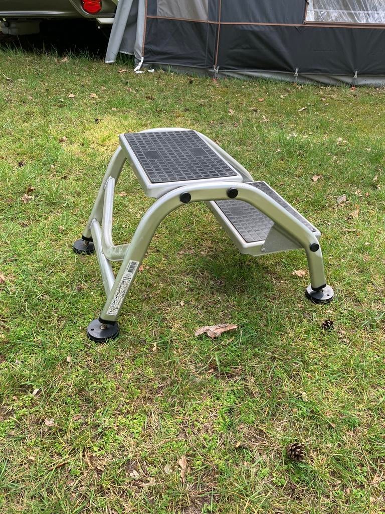 Caravanopstap ‘Haba Darwin’ Aluminium dubbel, Ophalen, Gebruikt