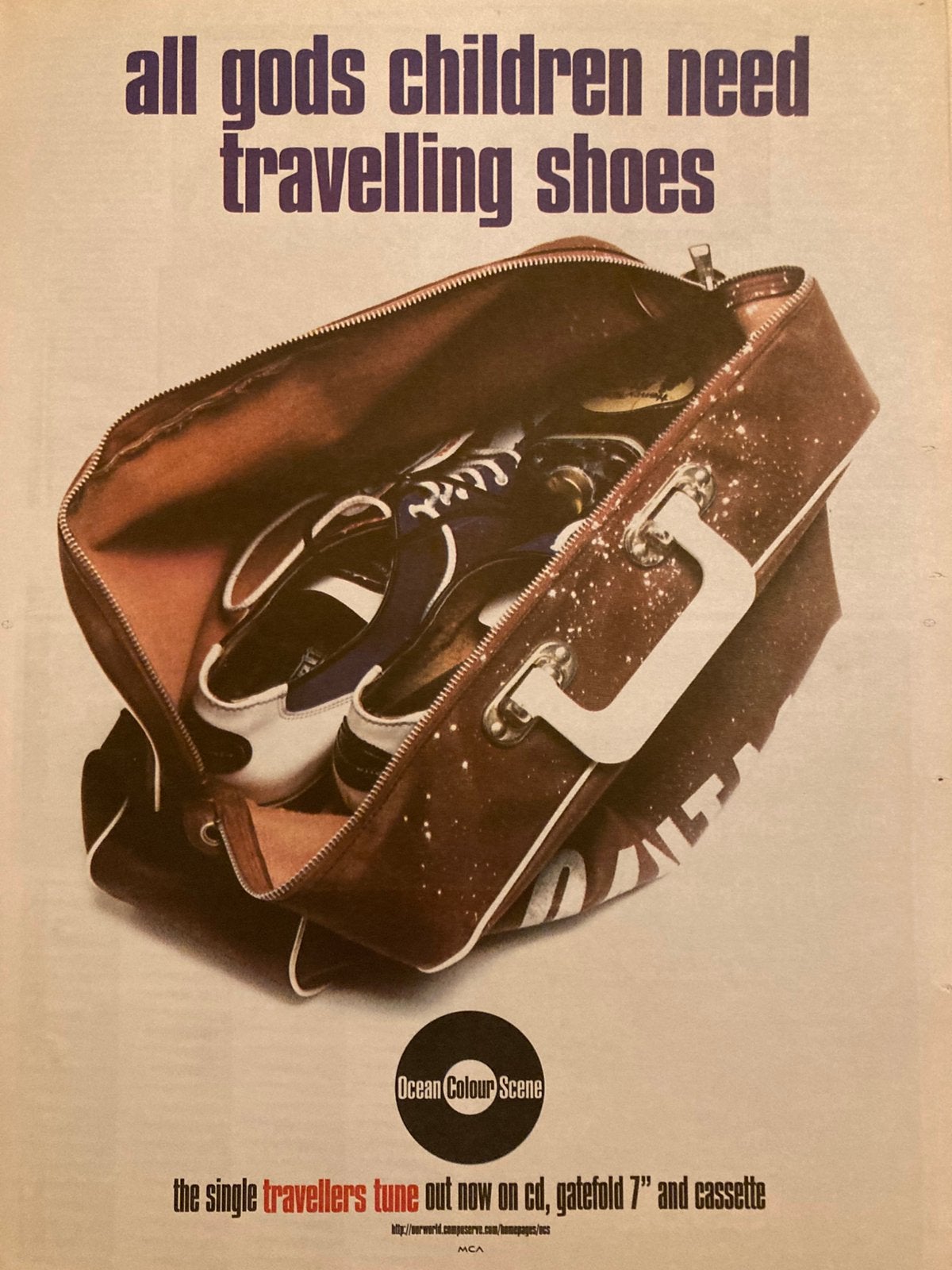 OCEAN COLOUR SCENE Travellers Tune release A3 advertentie, Ophalen of Verzenden, Gebruikt