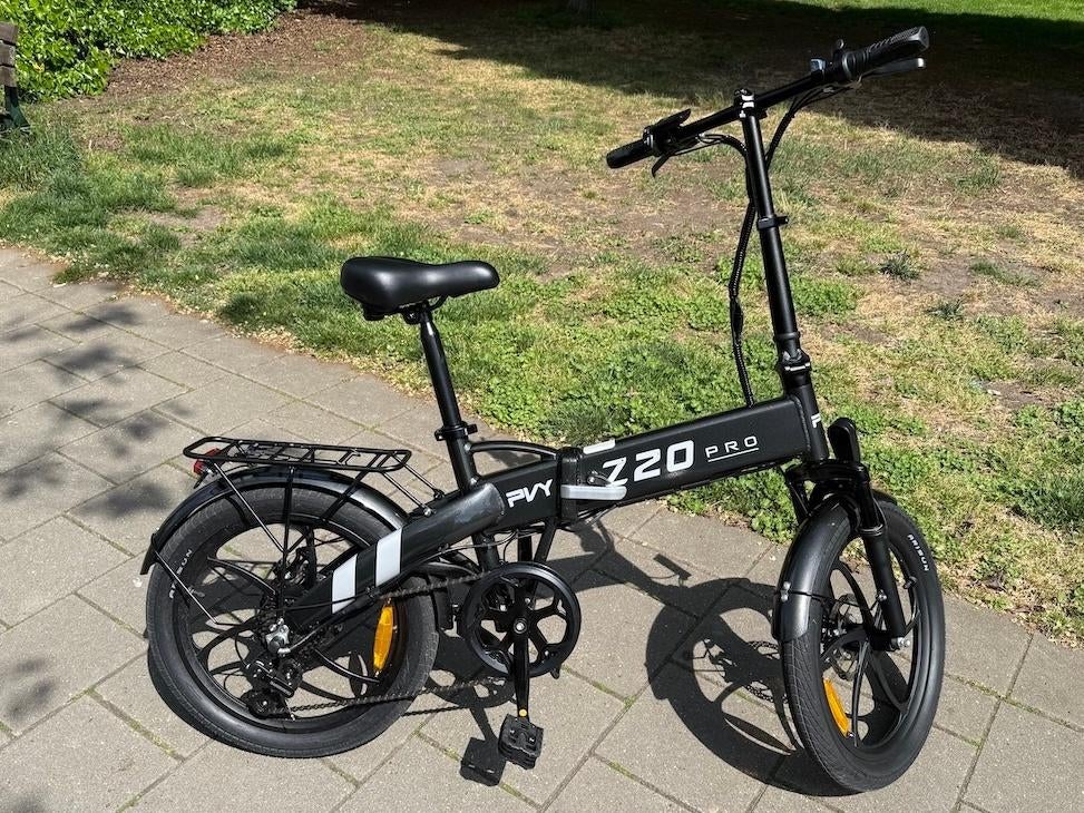 Opvouwbare elektrische fiets PVY Z20 Pro – grijs, Fietsen en Brommers, Elektrische fietsen, Gebruikt, 47 tot 51 cm, 50 km per accu of meer