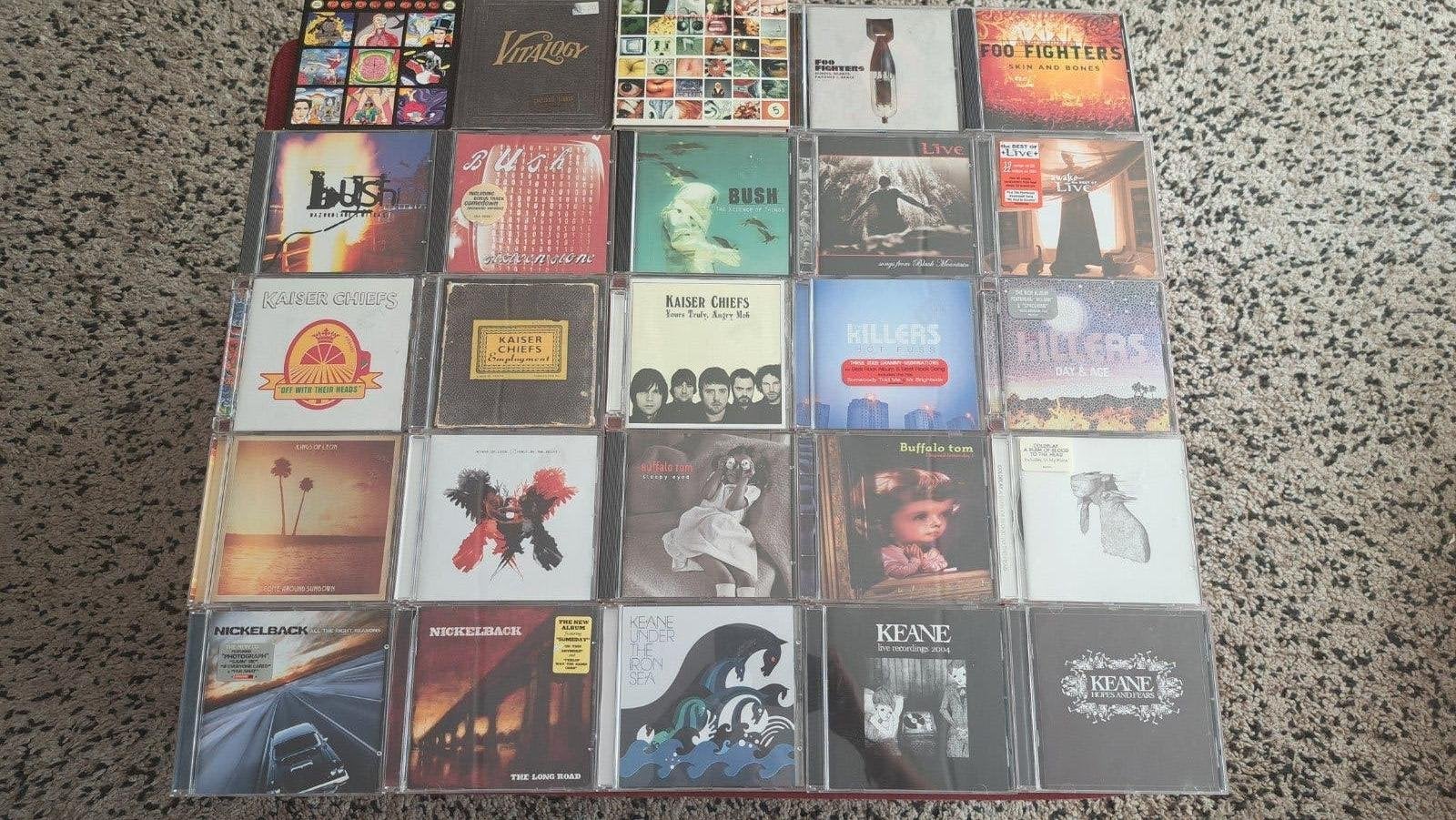 40 top cd's Foo Fighters, Pearl Jam, Bush, Killers, K.Chiefs, Ophalen of Verzenden, Zo goed als nieuw, Poprock