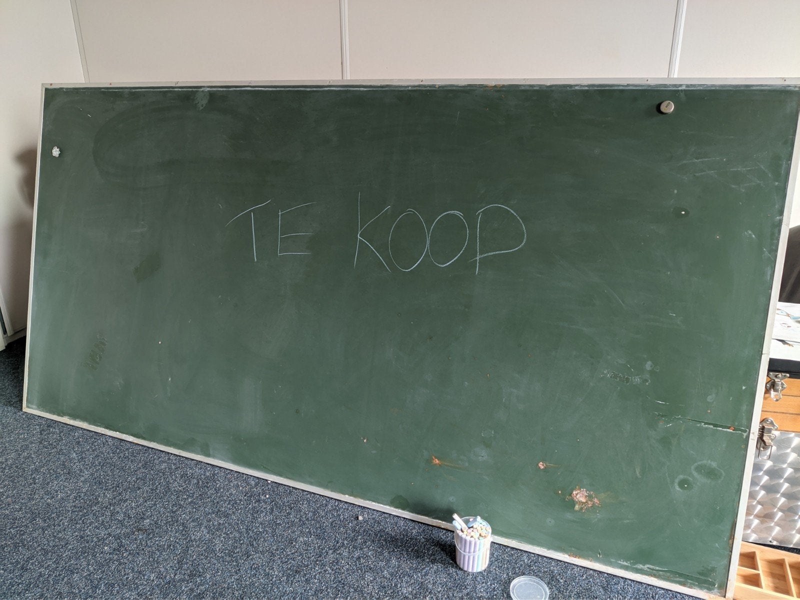 School Krijtbord 2m x 1m, Ophalen, Gebruikt, Krijtbord