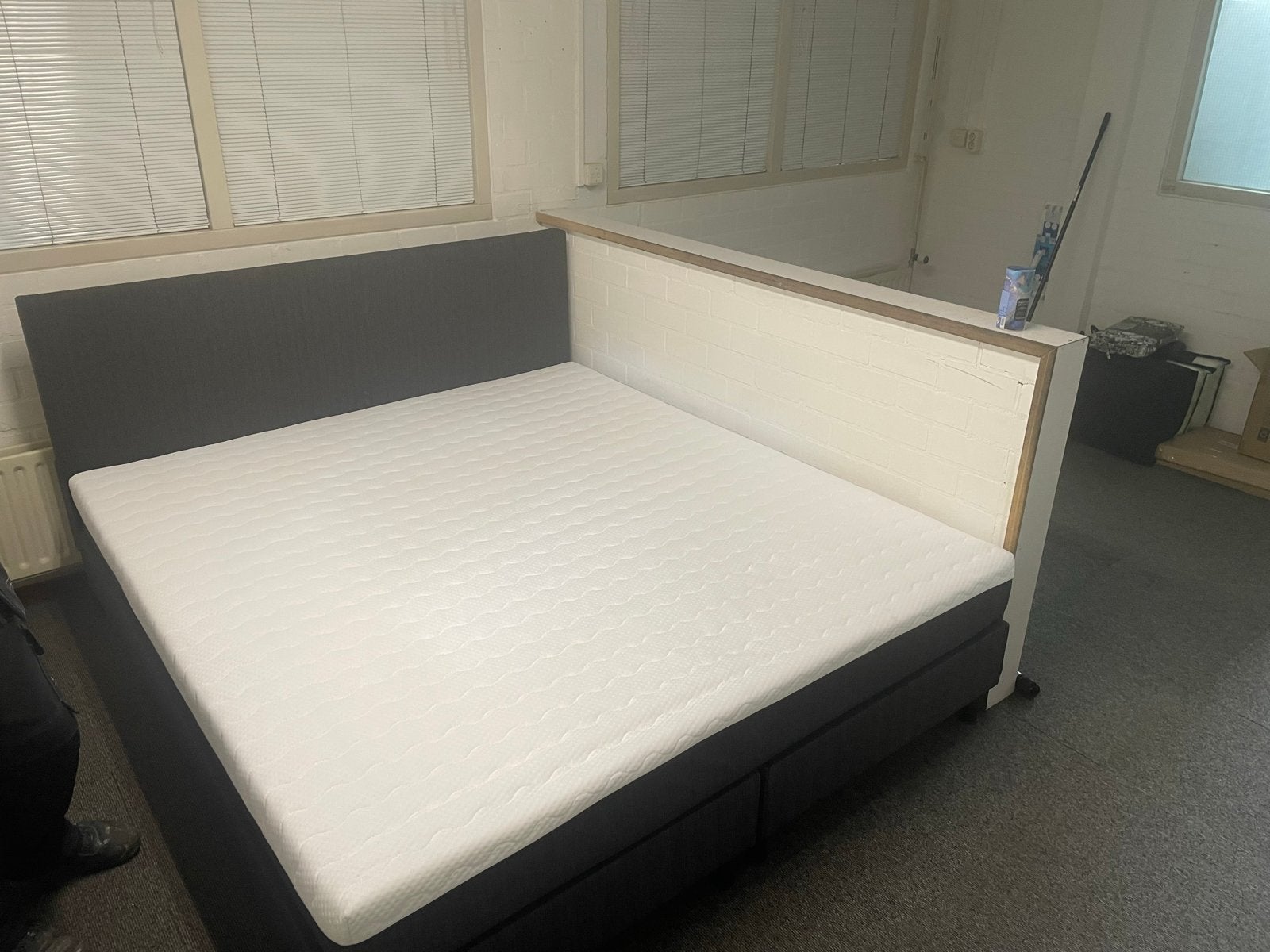 Zo goed als nieuwe tweepersoons boxspring 200x200 cm, Ophalen, Tweepersoons, Zo goed als nieuw, Overige maten