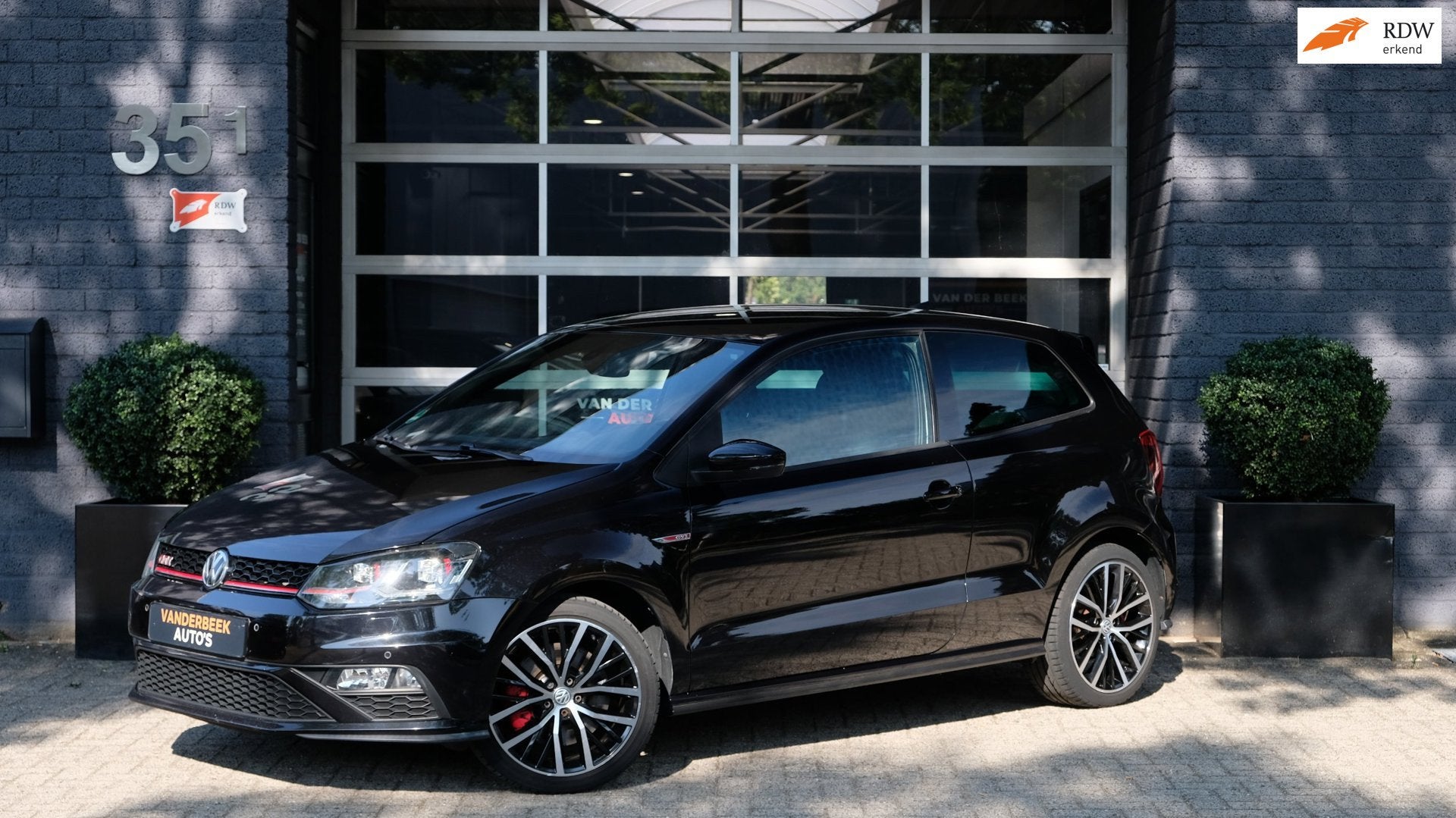 Volkswagen Polo 1.8 TSI GTI 192PK DSG Camera|Cruise|Full Led, Auto's, Stof, Gebruikt, Zwart, Zwart