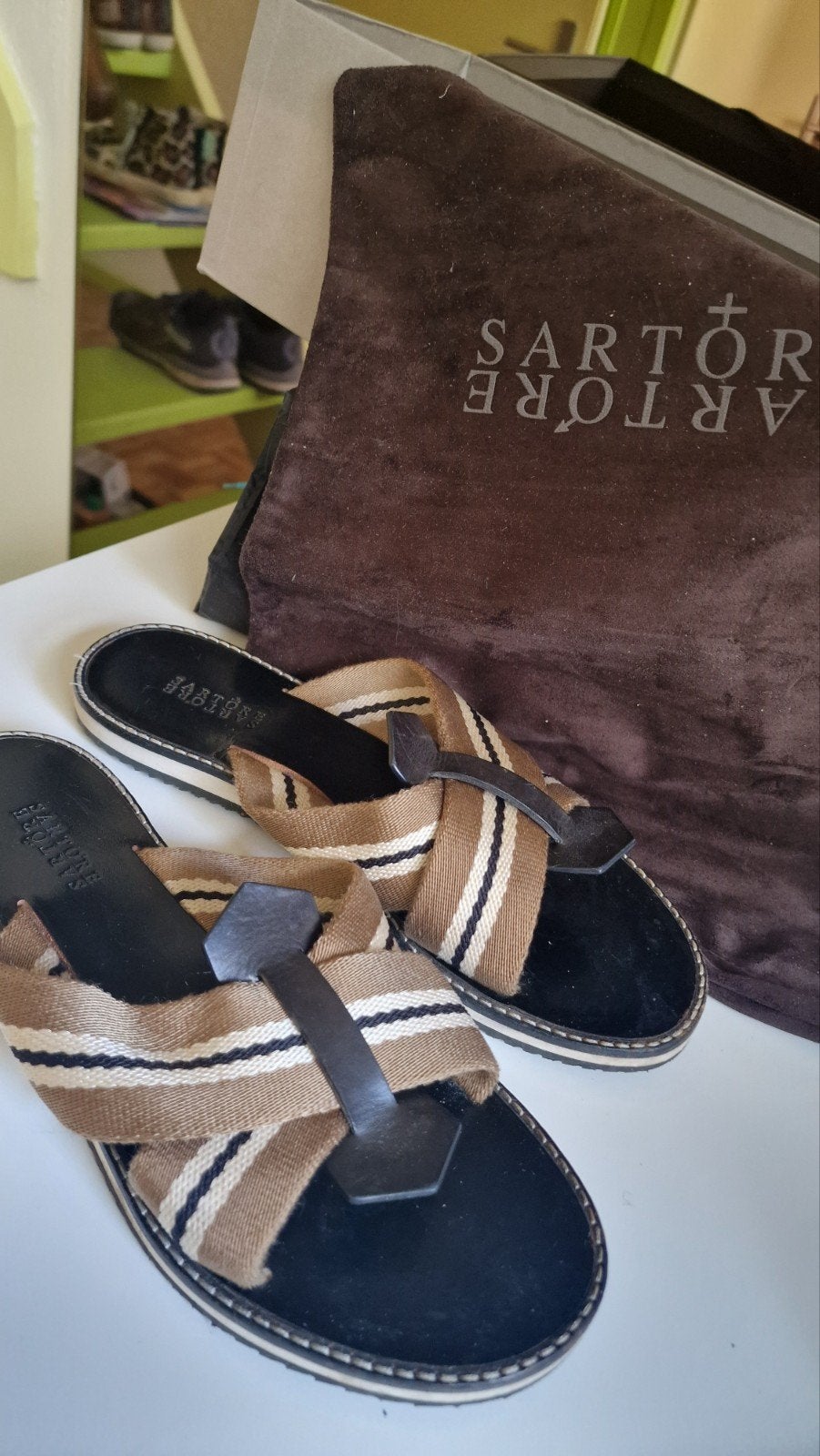 Sartore slippers 37,5, Kleding | Dames, Schoenen, Ophalen of Verzenden