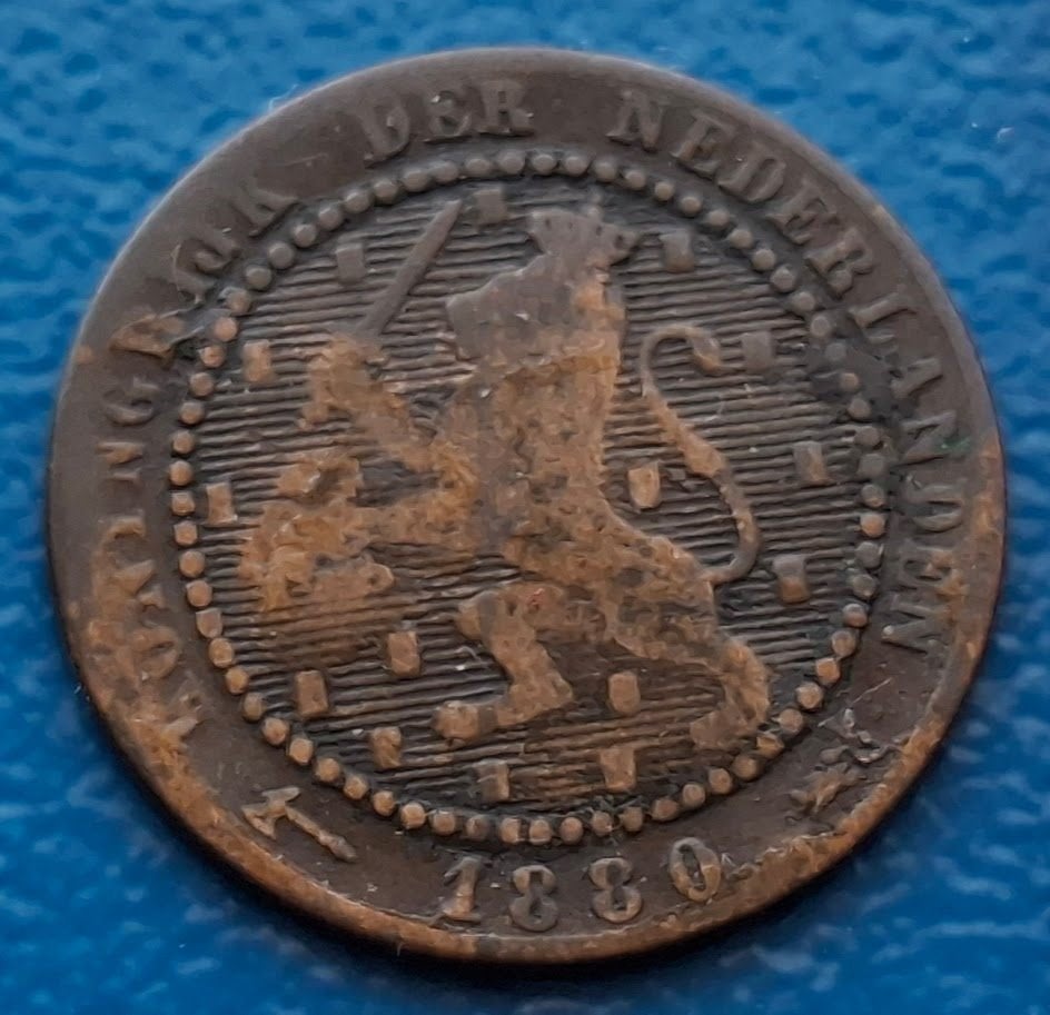 Nederland 1 cent 1880 - Willem III, Postzegels en Munten, Ophalen of Verzenden, Koning Willem III, 1 cent, Losse munt