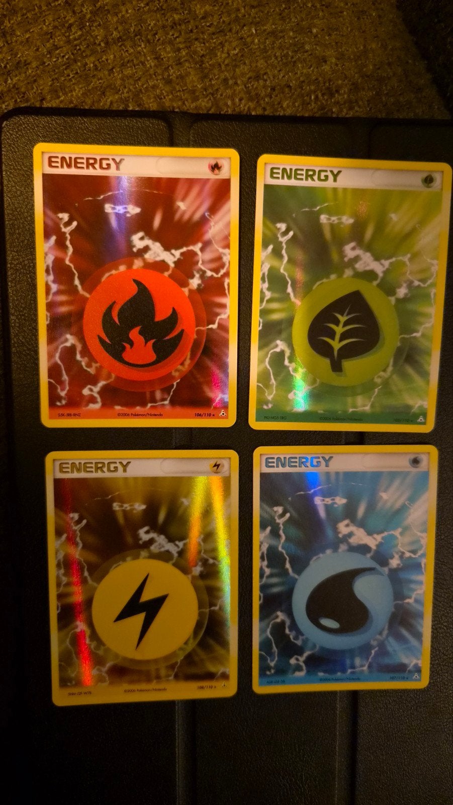Pokémon Energy Kaarten ex holon Phantoms - Vuur, Gras, Bliks, Ophalen of Verzenden, Zo goed als nieuw, Meerdere kaarten, Foil