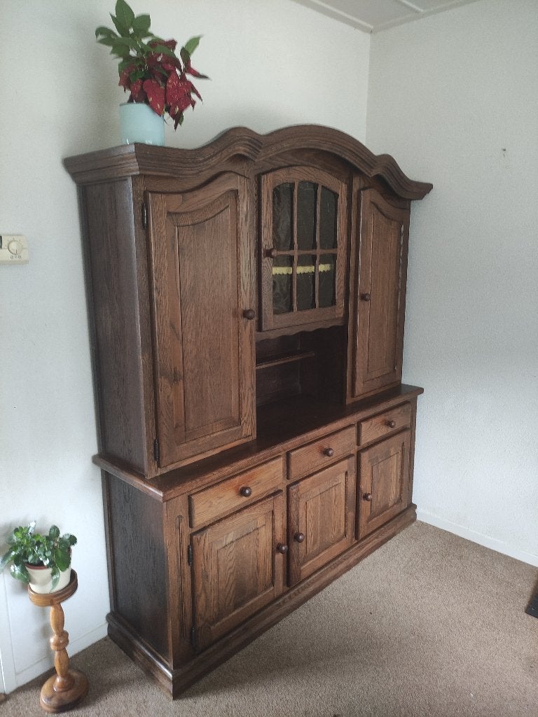 GRATIS Eiken buffetkast, Huis en Inrichting, Kasten | Buffetkasten, Ophalen, Gebruikt, 200 cm of meer, 150 tot 200 cm