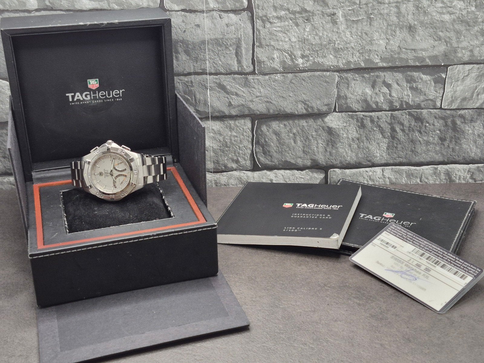 Tag Heuer Aquaracer 300M quartz Calibre S full set 2011, Info@tagheuer.com, Staal, Zwitserland, Staal