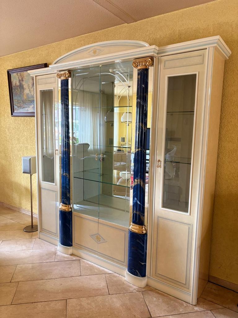Luxe Vitrinekast en Dressoir Set - Klassiek Design, Met deur(en), Ophalen of Verzenden, Zo goed als nieuw, 200 cm of meer