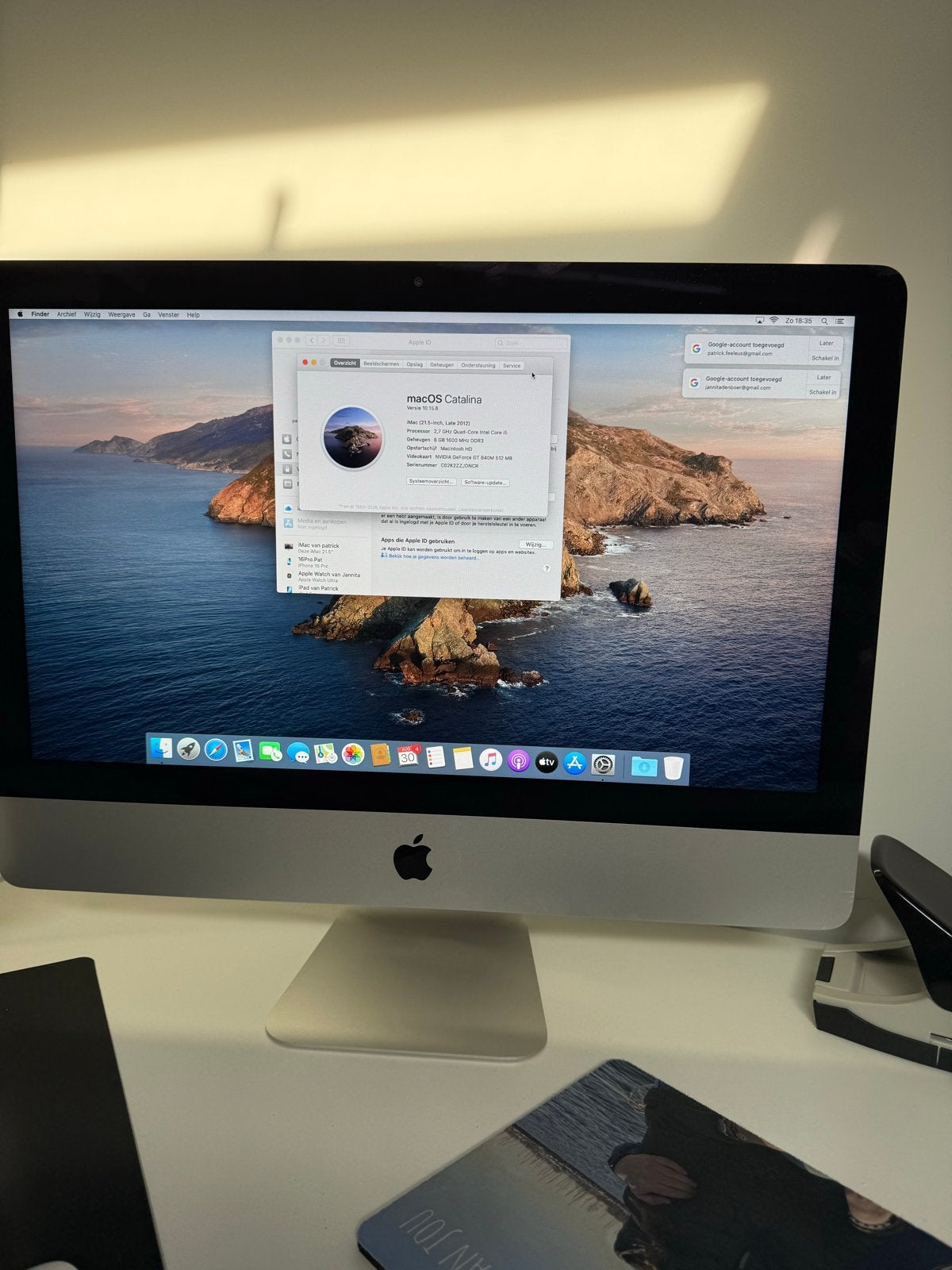 Apple iMac 21.5-inch (Late 2012) - macOS Catalina, Computers en Software, Apple Desktops, Ophalen, Gebruikt, 2 tot 3 Ghz, IMac