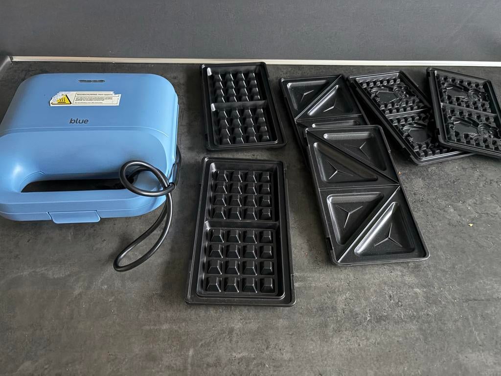 Blue Home 3-in-1 Wafelijzer, Tosti-ijzer, Ophalen of Verzenden, Uitneembare platen, Zo goed als nieuw