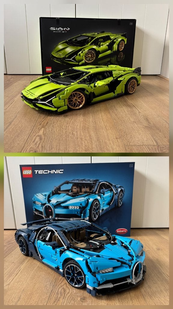 Lego Technic 42083 Bugatti Chiron en 42115 Lamborghini Sian, Ophalen, Compleet, Lego, Zo goed als nieuw