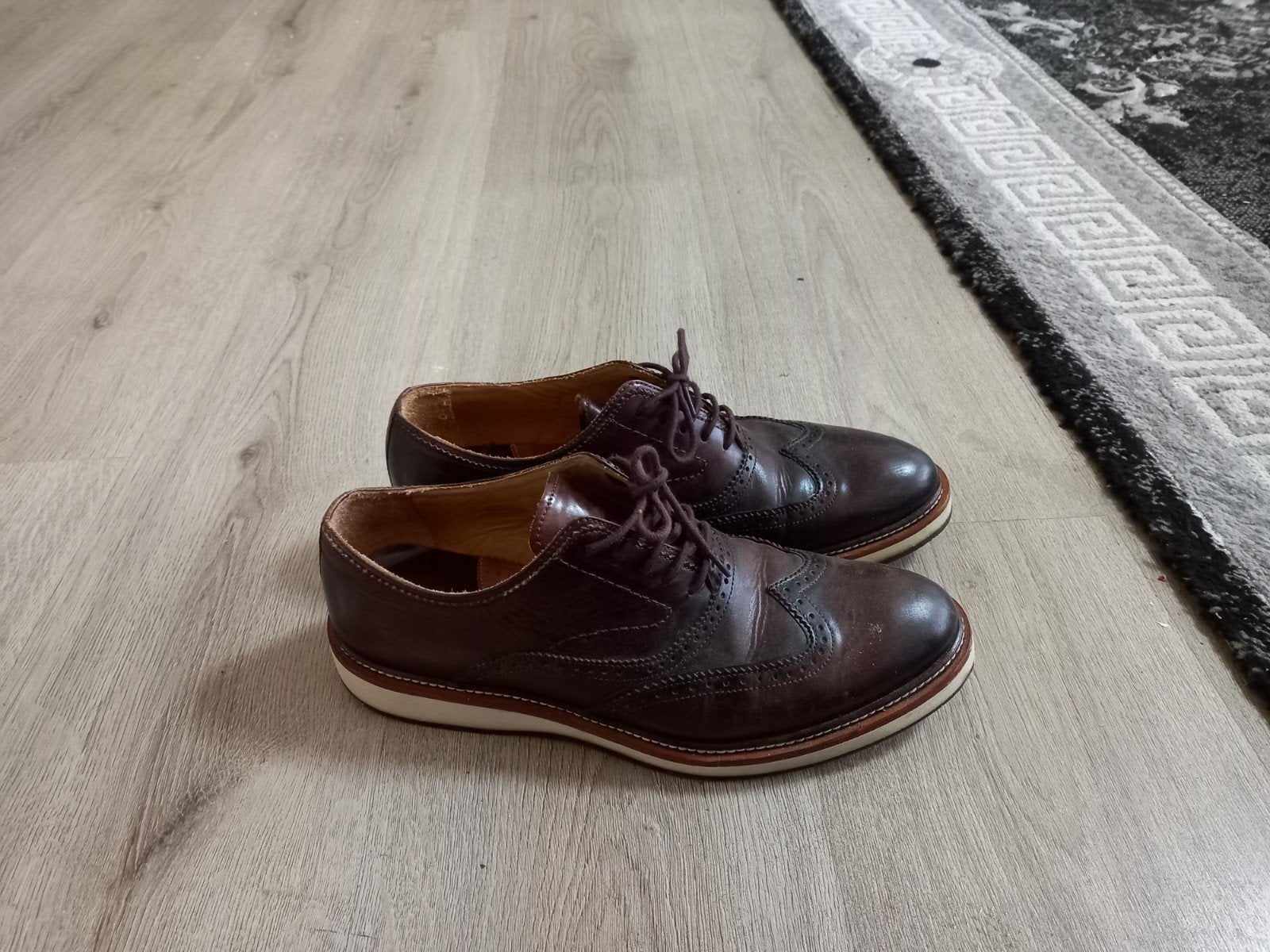 echt leer hiren schoenen maat42, Kleding | Heren, Schoenen, Ophalen of Verzenden, Zo goed als nieuw, Bruin
