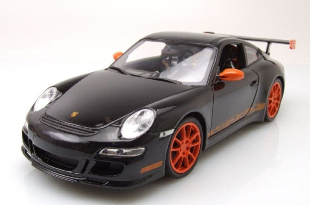 1:18 AANBIEDING! Porsche 911 (997) GT3 RS Zwart/Oranje Welly, Hobby en Vrije tijd, Ophalen of Verzenden, Nieuw, Auto, Welly