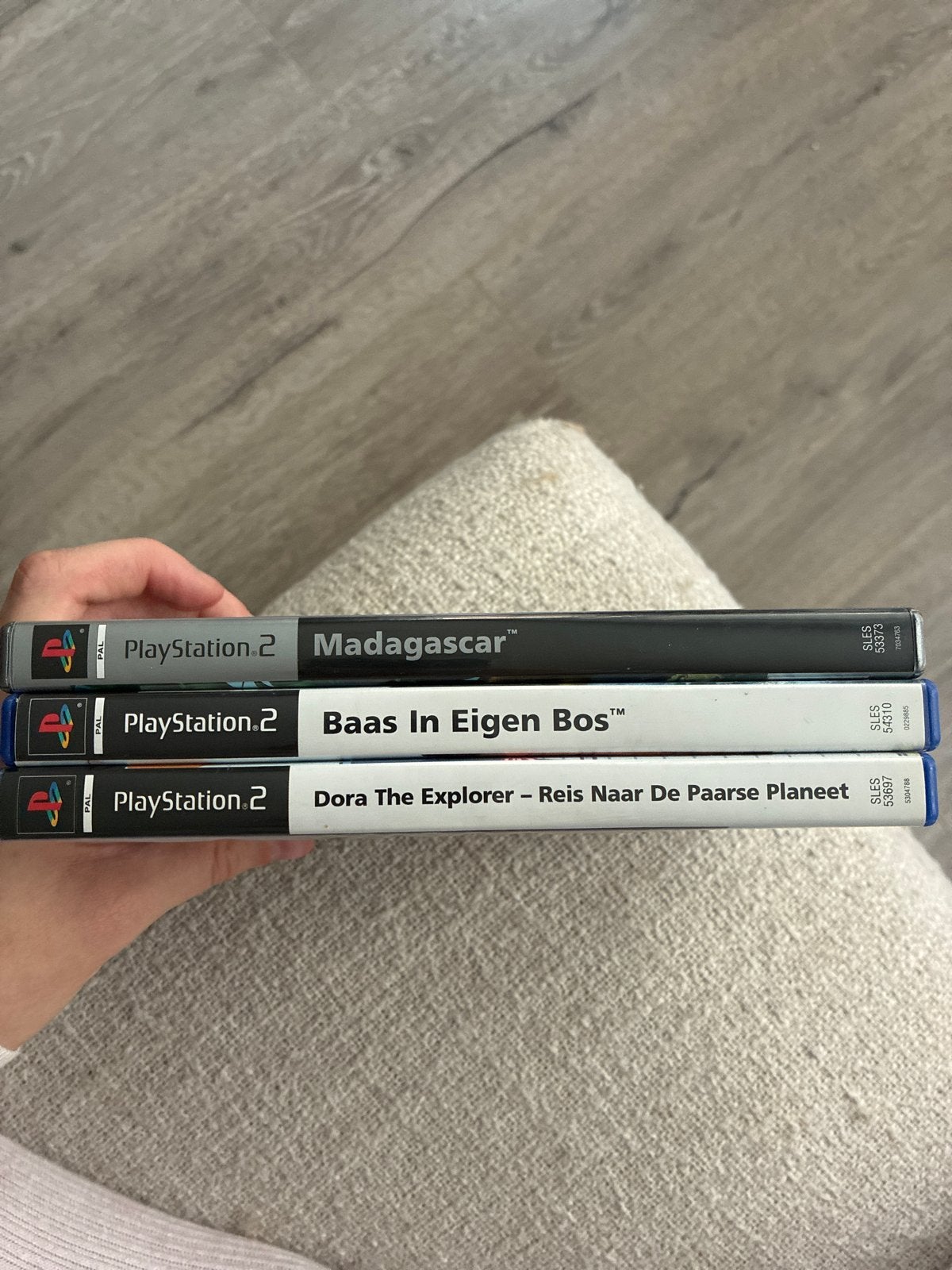 3 PS2 spellen: Madagascar, Baas in Eigen Bos, Dora, Spelcomputers en Games, Gebruikt, 1 speler, Vanaf 7 jaar, Ophalen