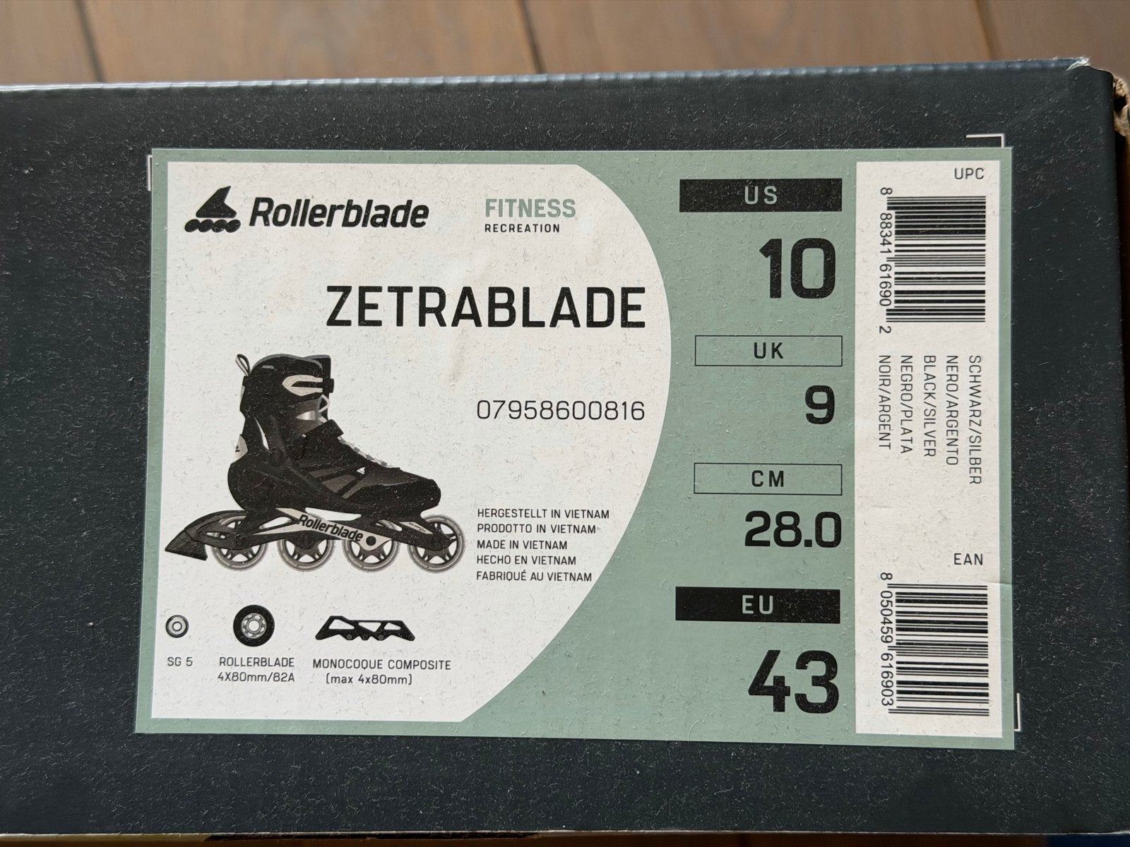 Rollerblade Zetrablade inline skates, maat 43 - Zo goed als, Sport en Fitness, Overige merken, Heren, Ophalen of Verzenden, Zo goed als nieuw