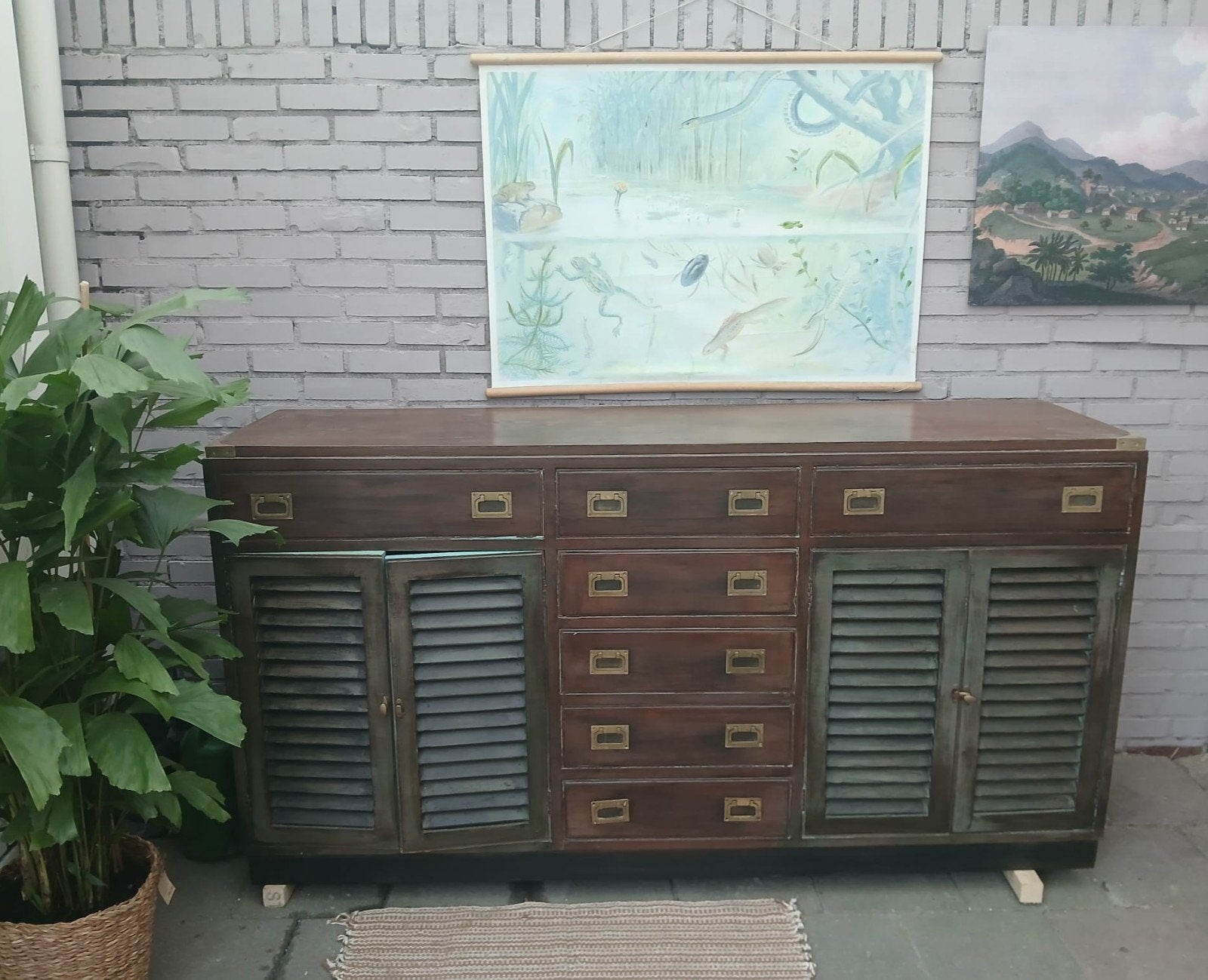 Vintage dressoir, Ophalen, Gebruikt, 150 tot 200 cm, Vintage