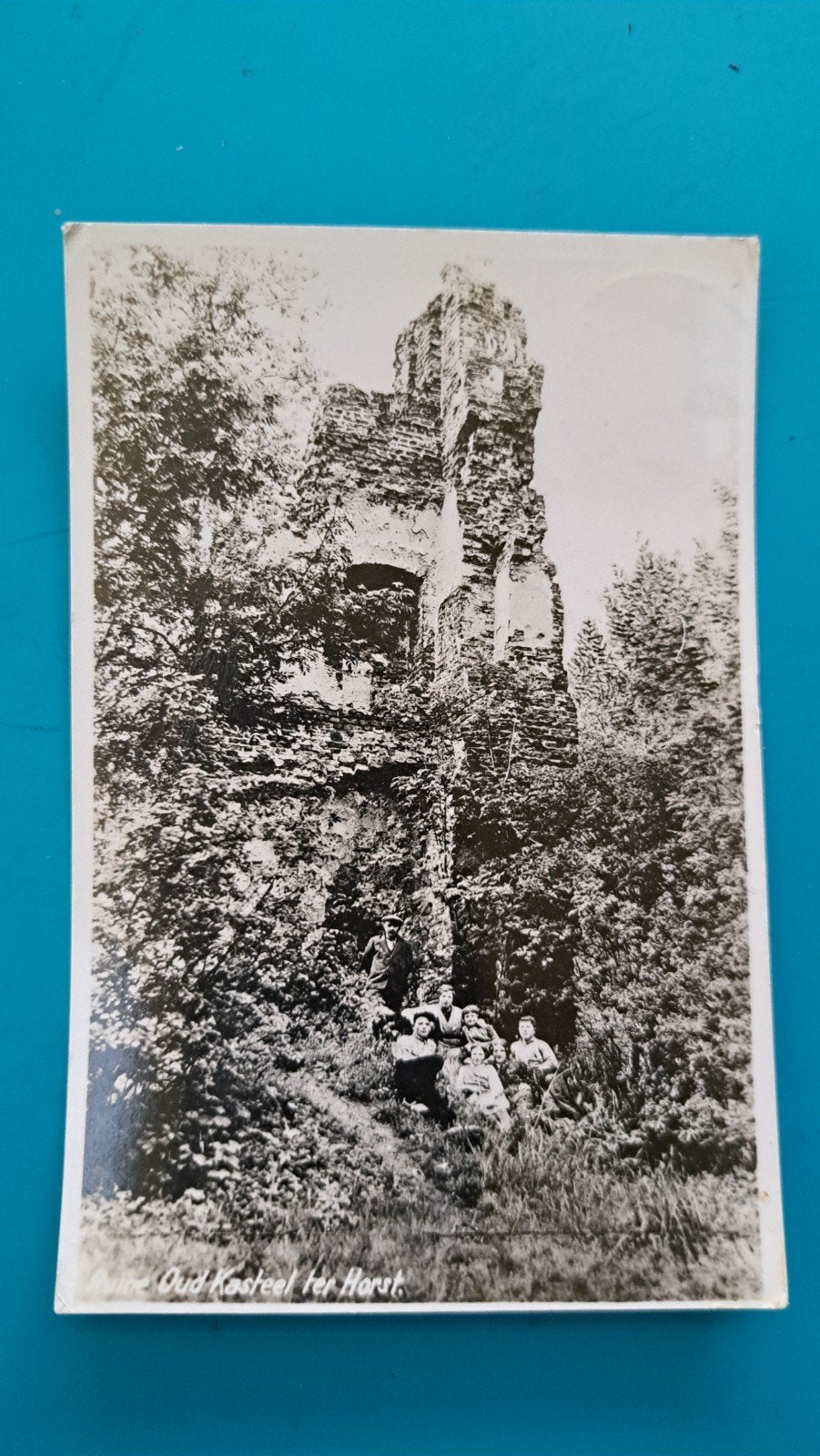 Horst ,ruïne  kasteel Huys ter Horst , 1953, Ophalen of Verzenden, 1940 tot 1960, Gelopen, Limburg