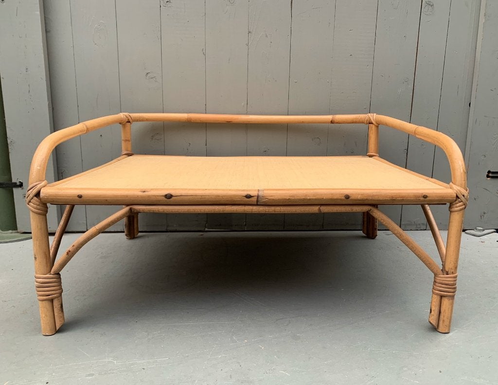 Bamboe rotan rekje tafeltje plank - vintage retro, Ophalen, Gebruikt, Onbekend, Onbekend