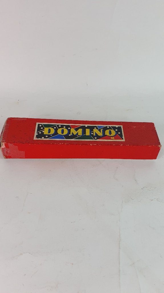 Vintage Domino stenen, in rood doosje. Jumbo. 8C5, Tweedehands verkoop, Tweedehands verkoop, Gebruikt, Ophalen of Verzenden